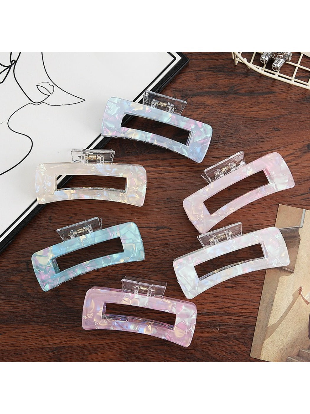 Beau - Pastel Square Claw Clip