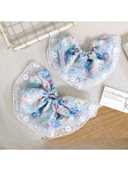 Gifty - Lace Floral Scrunchie for Women Elegant and Sweet