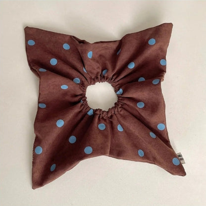 Gifty - Elegant Blue Polka Dot Hair Scrunchie