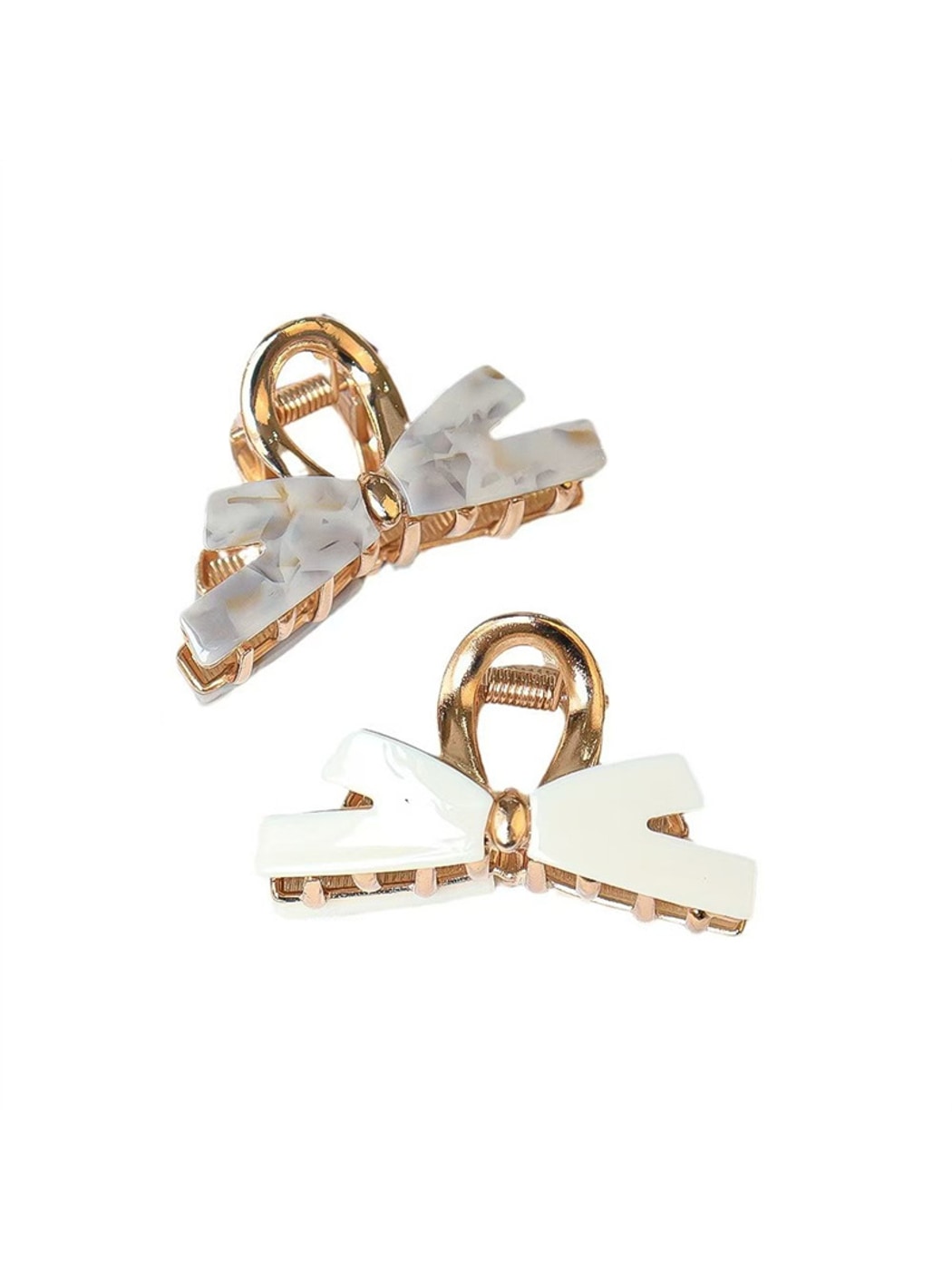 Beau - Geometric Bow Accent Hair Claw Clip
