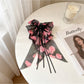 Beau - Printed Bow Ribbon Women's Claw Hair Clip