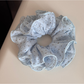 Gifty - Polka Dot Ruffle Trim Fabric Scrunchie