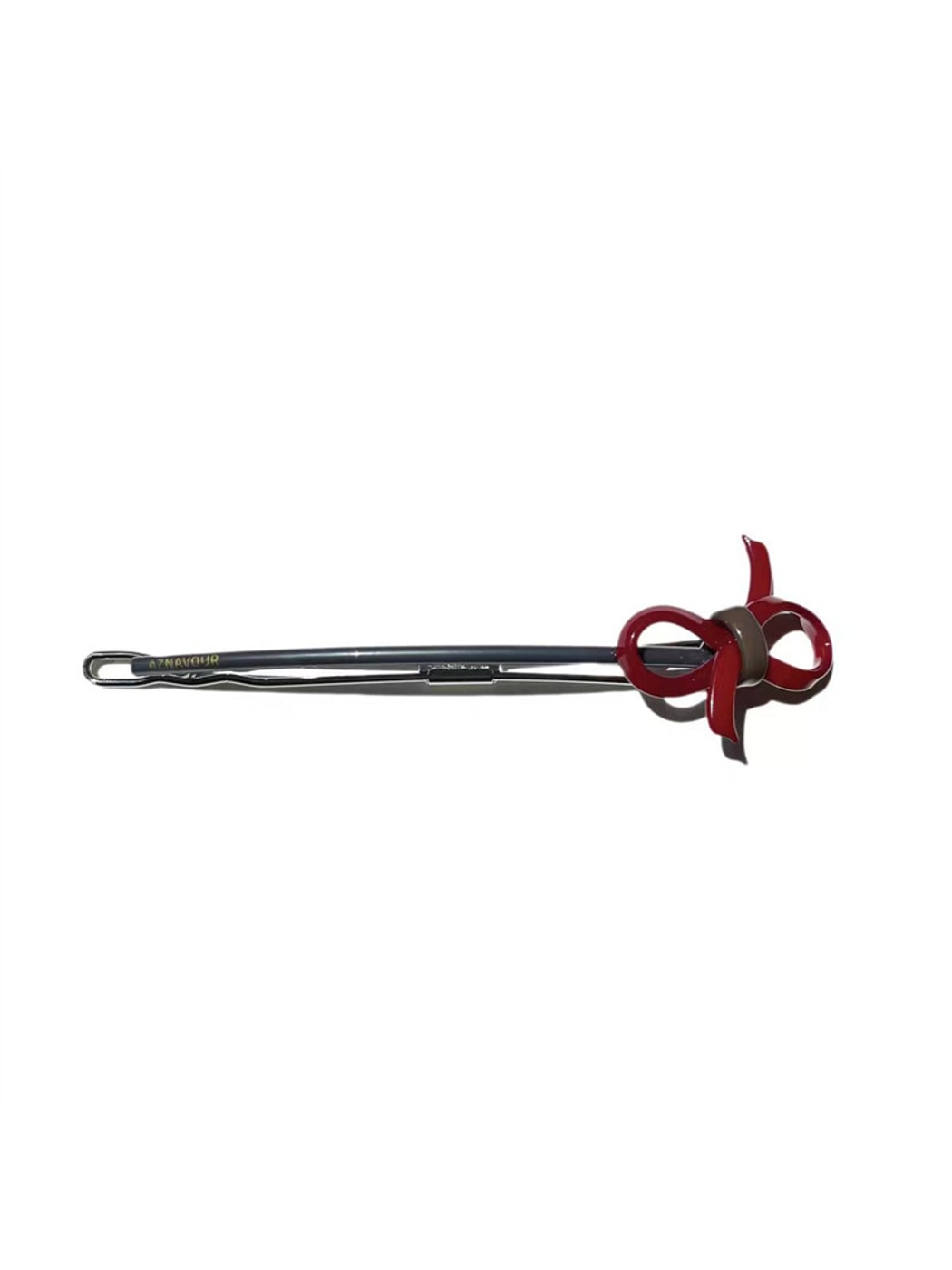 Beau - Retro Bow Detail Acetate Alloy Side Barrette