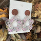 Earedge - Printed Daisy Patchwork Earrings