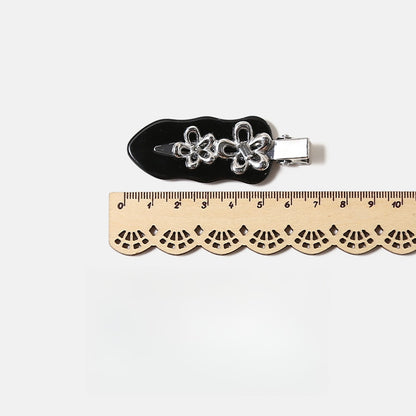Beau - Floral Alloy Accent Side Barrette