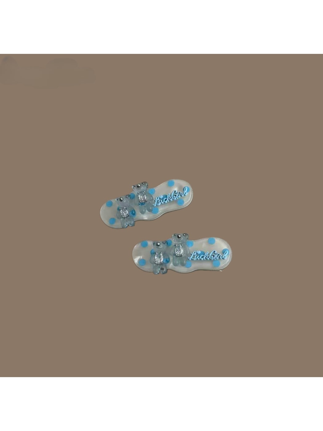 Beau - Plastic Alloy Bear Hair Barrette Clip