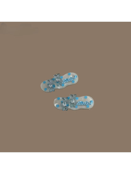 Beau - Plastic Alloy Bear Hair Barrette Clip