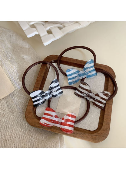 Gifty - Simple Striped Bow Hair Tie