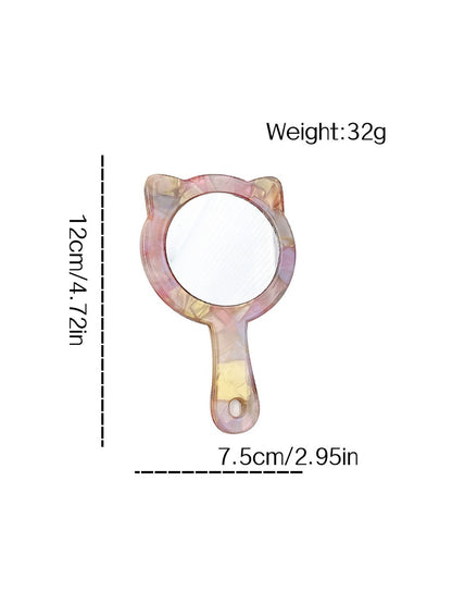Mirroray - Acetate Cat Handheld Mirror Portable Vanity