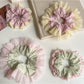 Close-up of Gifty Sweet Color Block Tulle Scrunchie showing layered tulle fabric