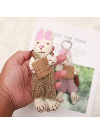 Feltery - Cute 3D Bunny Keychain Bag Charm Gift