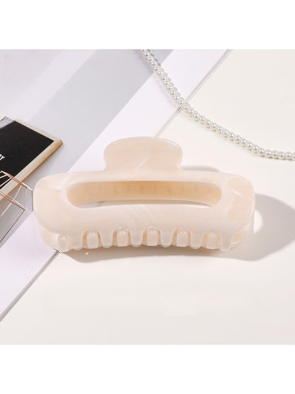 Beau - Glossy Marble Look Oval Hair Claw Clip