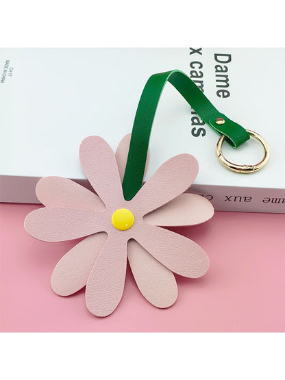Keypus - Daisy Inspired PVC Flower Pendant Keychain