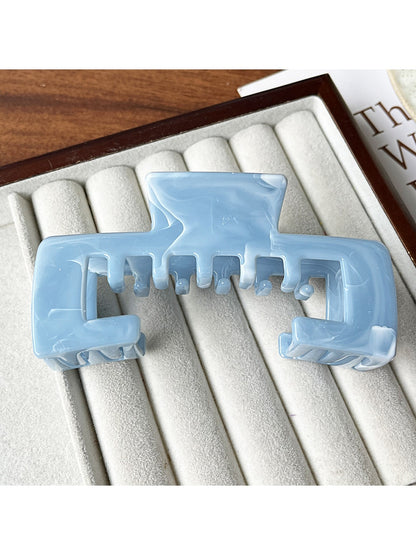 Beau - Open Square Marbled Finish Hair Claw Clip