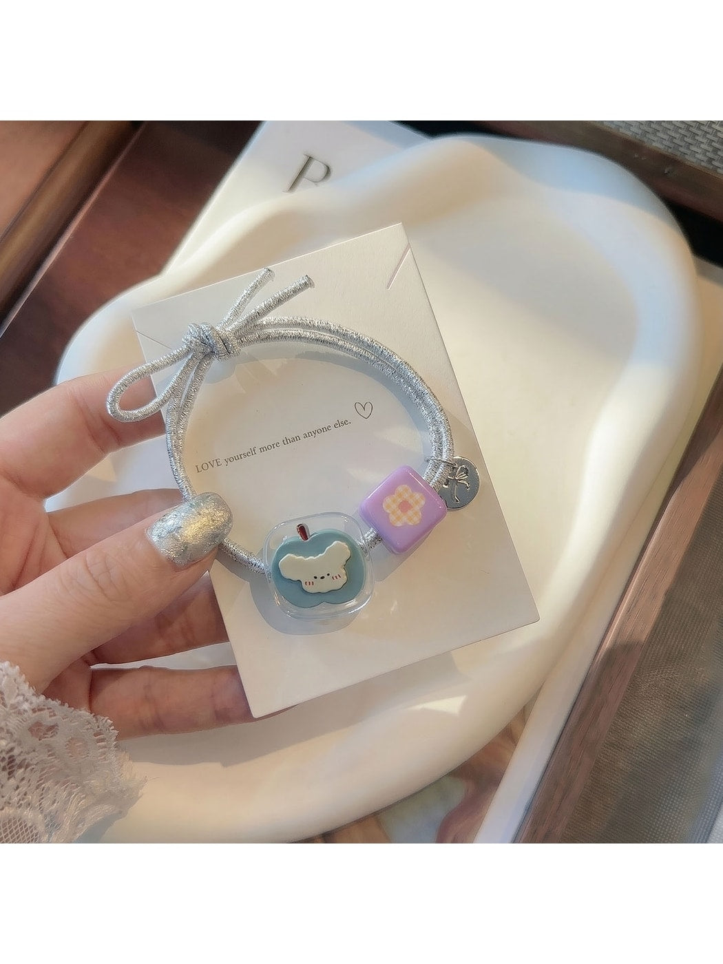Gifty - Cartoon Dog Double Strand Elastic Hair Tie