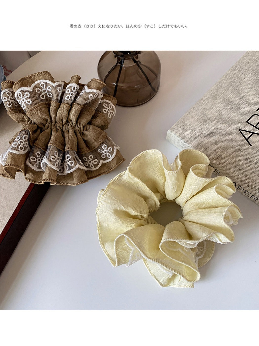 Gifty - Soft Spring Ruffle Hair Ring