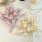 Gifty - Polka Dot Ribbon Bow Polyester Scrunchie