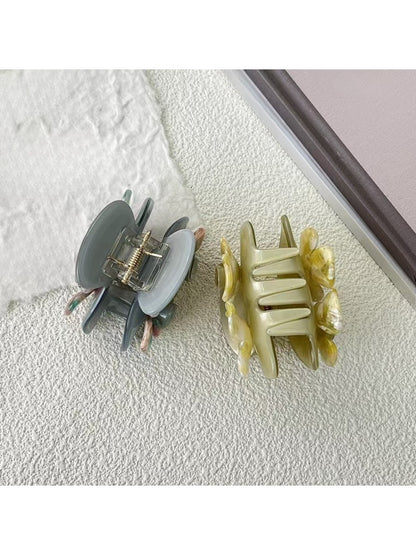 Beau - Fashionable Acetate Flower Pattern Hair Clip