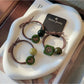 Gifty - Double Strand Smiley Heart Charm Hair Tie