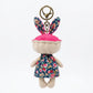 Keypus fabric doll keychain hanging from a set of keys