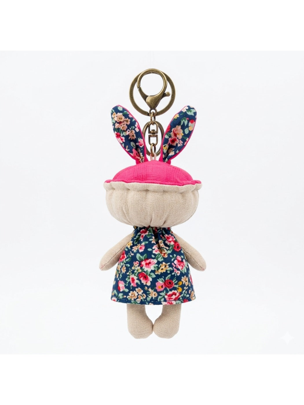 Keypus fabric doll keychain hanging from a set of keys