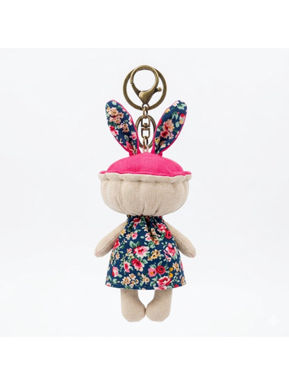 Keypus fabric doll keychain hanging from a set of keys