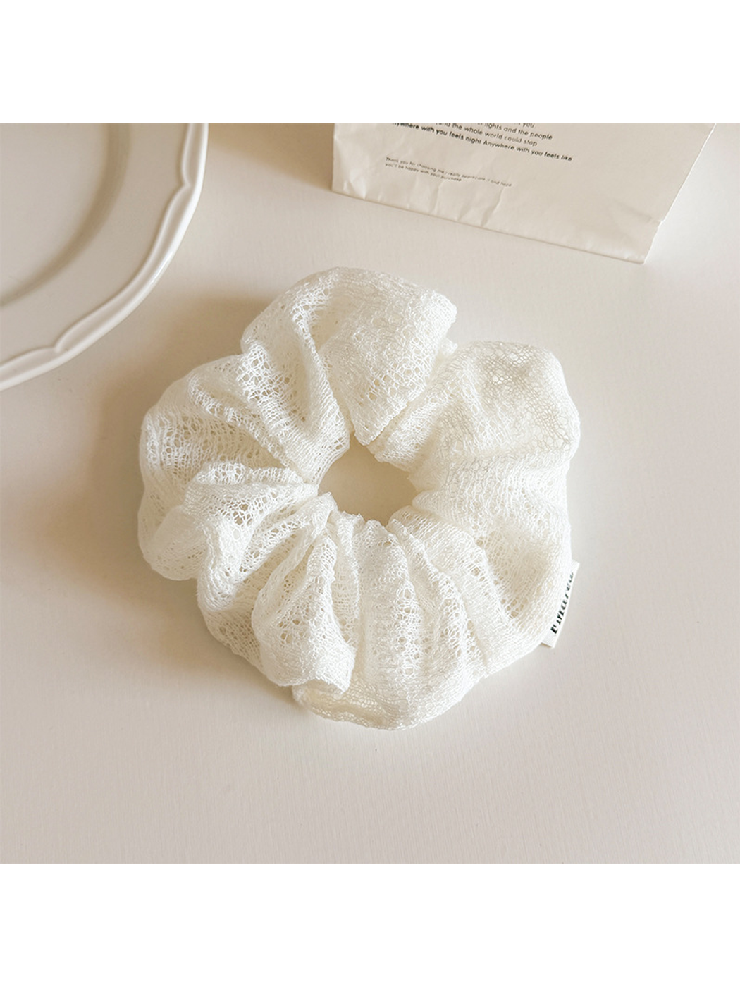 Gifty - Minimal Openwork Solid Color Scrunchie