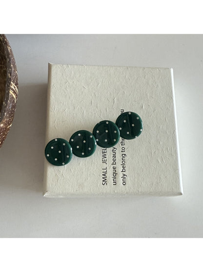Beau - Polka Dot Acrylic Side Bangs Hair Clip