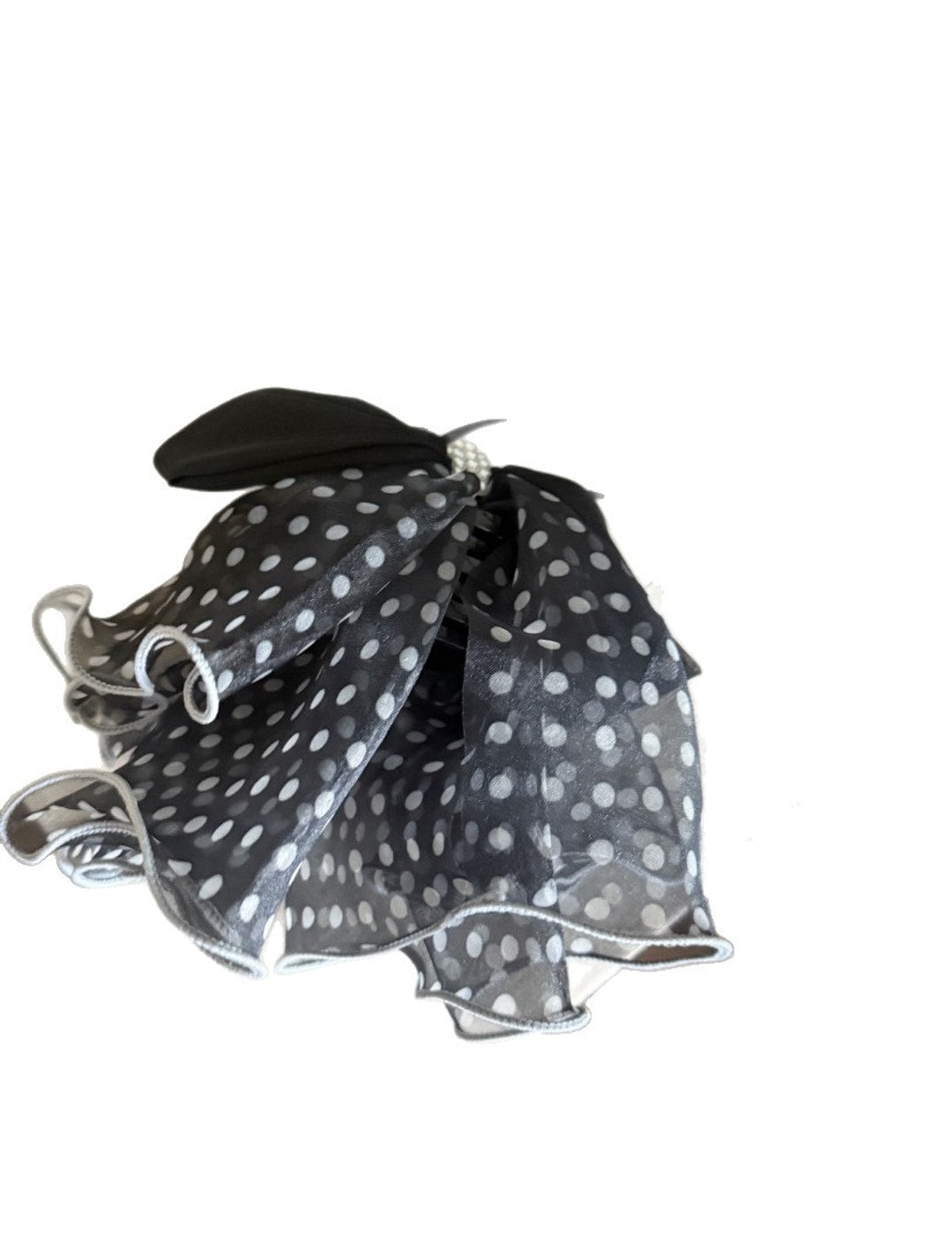 Gifty - Sheer Polka Dot Hemmed Scrunchie