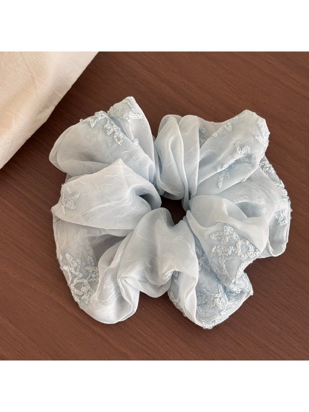 Gifty - Irregular Embroidered Polyester Scrunchie