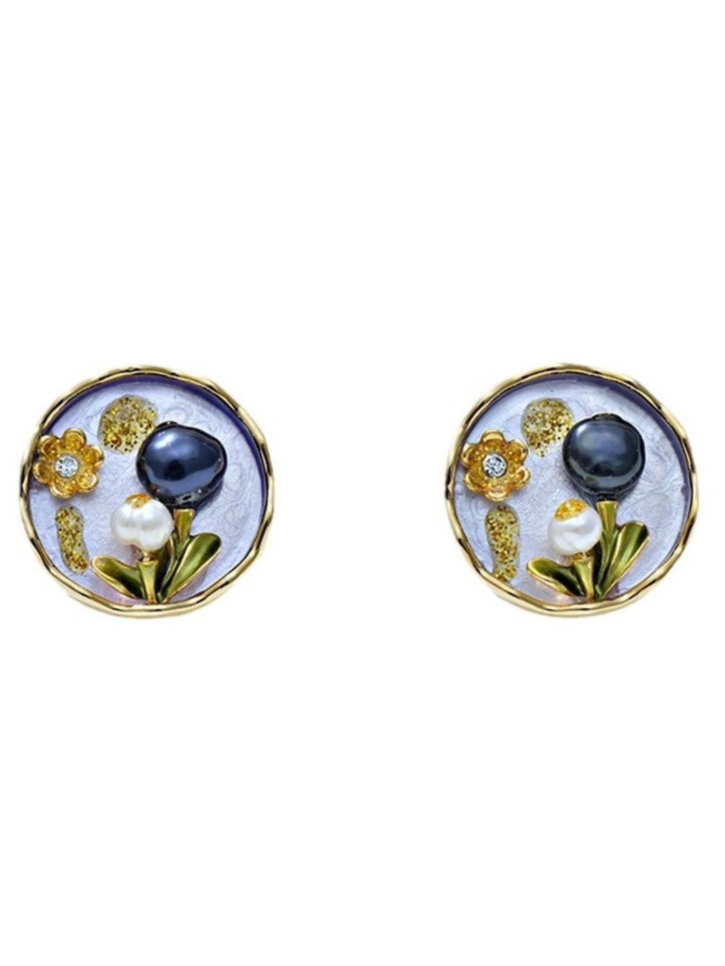 Earedge - Parisian Vintage Round Stud Earrings