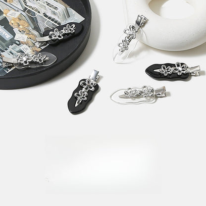 Beau - Floral Alloy Accent Side Barrette