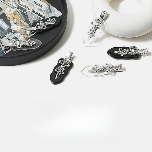 Beau - Floral Alloy Accent Side Barrette