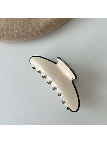 Beau - Textured Acetate Fiber Contrast Edge Claw Clip