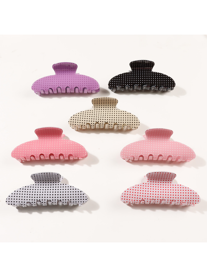 Beau - Vintage Polka Dot Asymmetrical Claw Clip