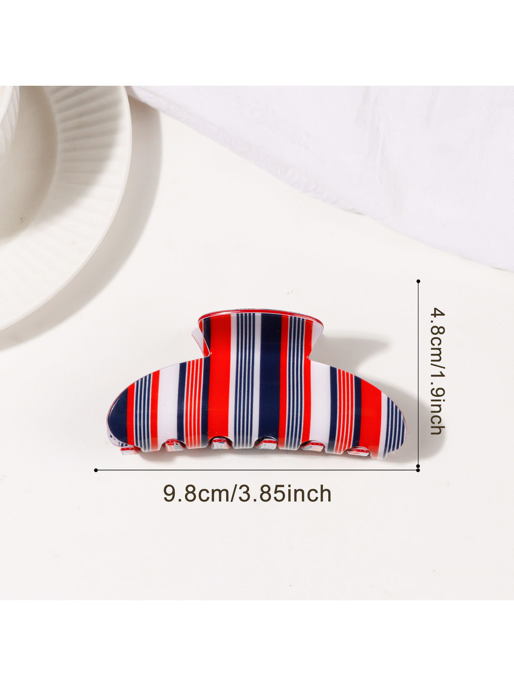 Beau - Striped PVC Updo Hair Clip