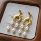 Earedge - Vintage Geometric Drop Detail Stud Earrings