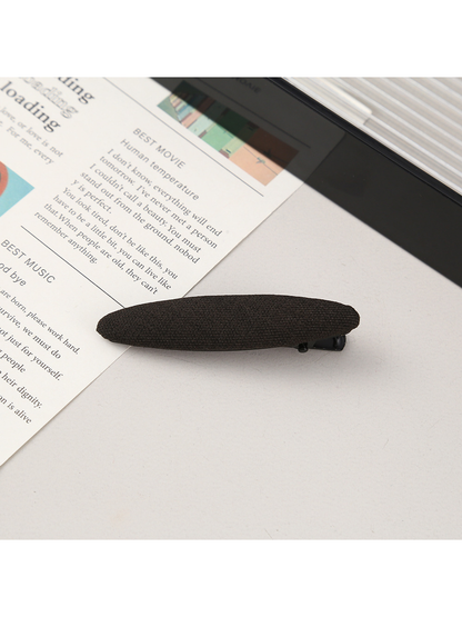 Beau - Solid Color Polyester Oval Hair Clip