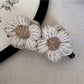 Beau - Knitted Flower Shaped Banana Hair Clip