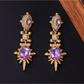 Earedge - Ornate Geometric Drop Style Stud Earrings