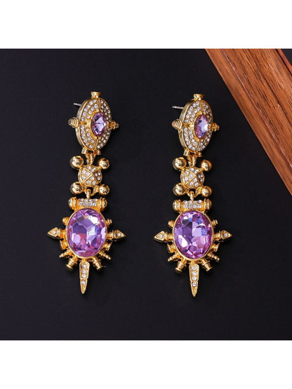 Earedge - Ornate Geometric Drop Style Stud Earrings