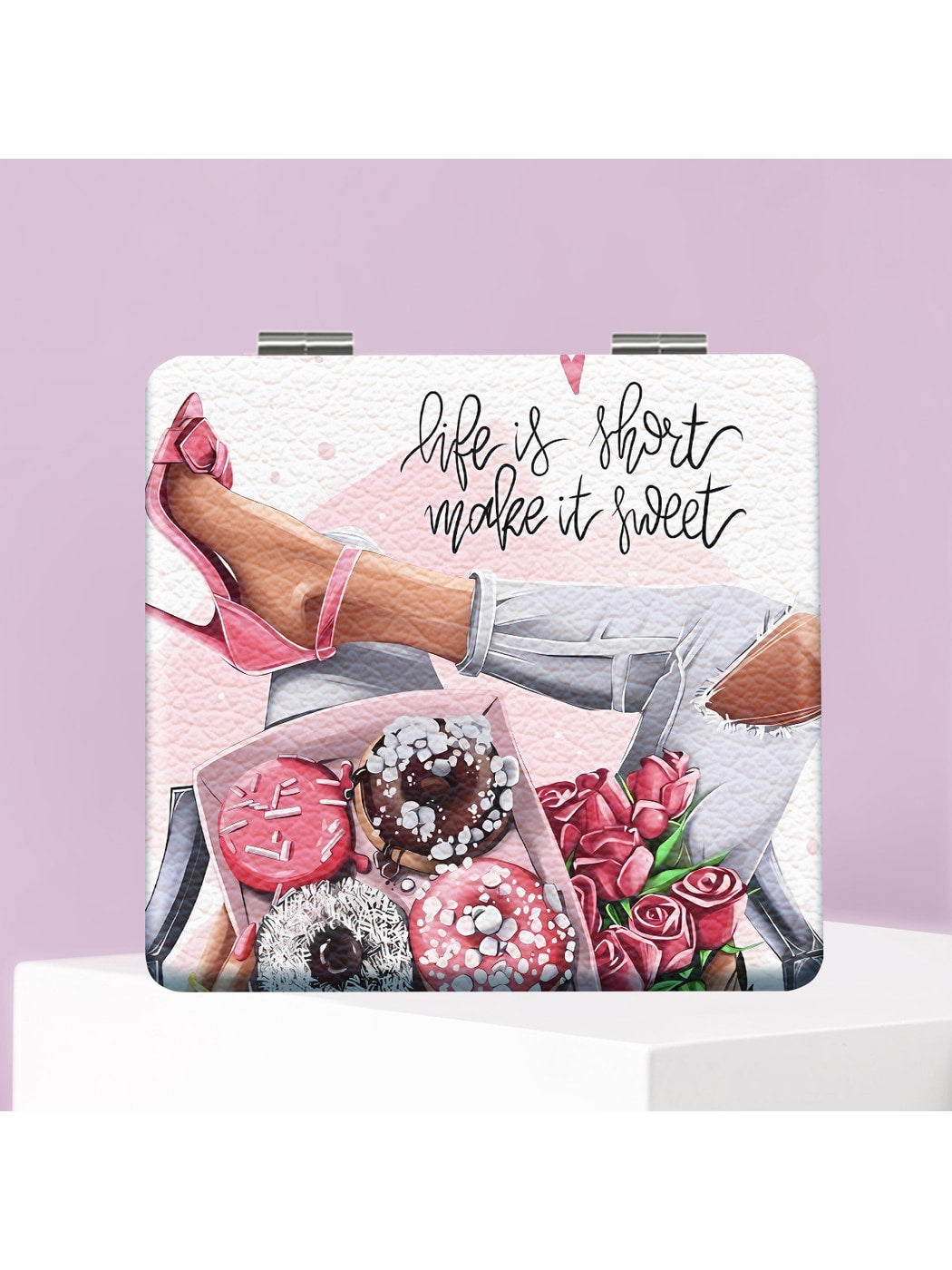 Mirroray - Square High Heel Printed Folding Mirror