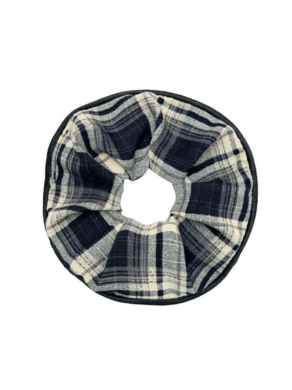 Gifty - Temperament Plaid Embroidery Scrunchie