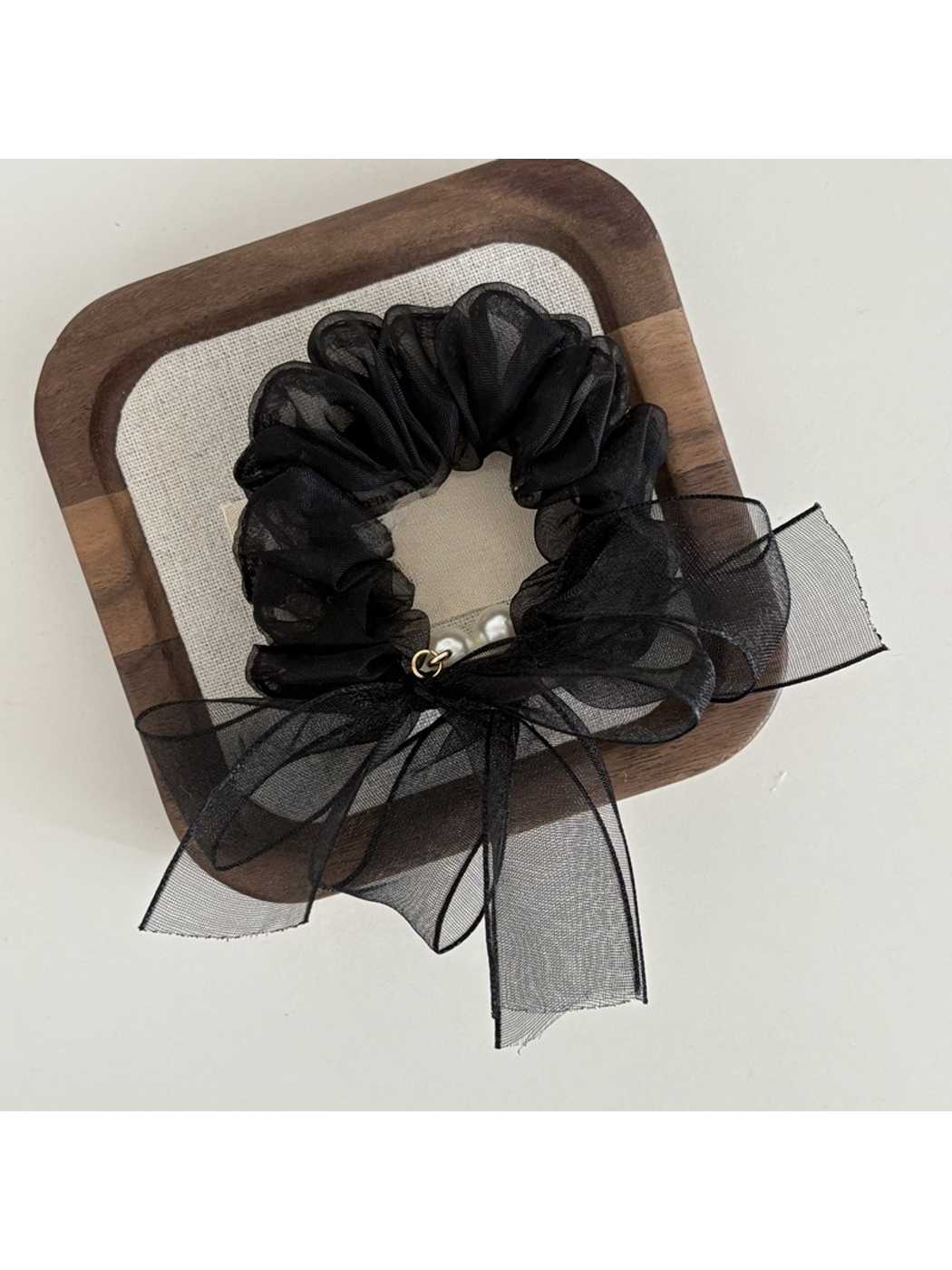 Gifty - Polyester Bow Detail Simple Hair Tie