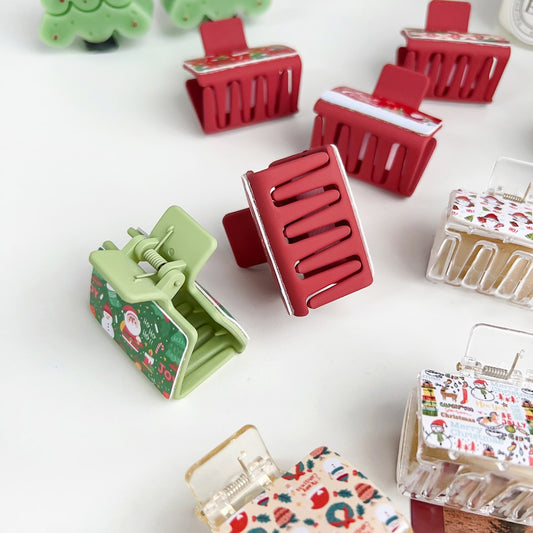 Beau - Cute Christmas Style Printed Claw Clip