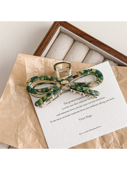 Beau - Minimalist Acetate Bow Design Claw Clip