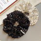 Gifty - Black Silver Sequin Scrunchies