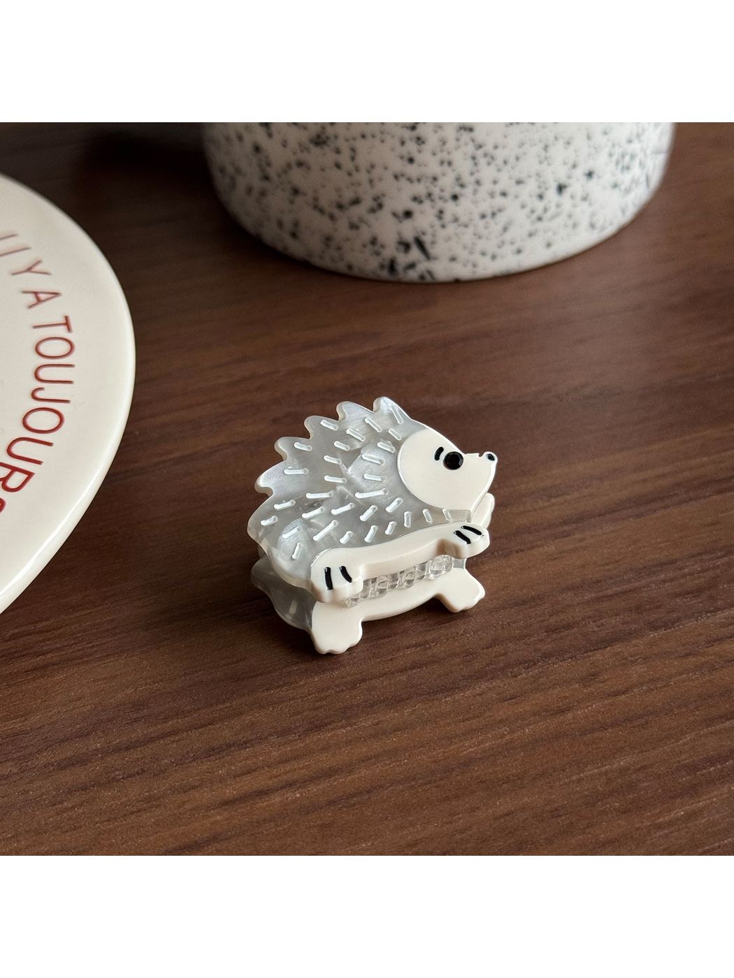 Beau - Cartoon Hedgehog Acetate Side Claw Clip