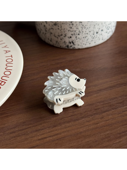 Beau - Cartoon Hedgehog Acetate Side Claw Clip