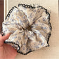 Gifty - Vintage Floral Trim Fabric Scrunchie